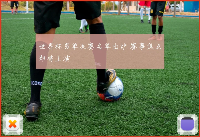 世界杯男单决赛名单出炉 赛事焦点即将上演